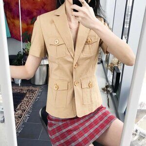 Mustard yellow vintage cotton shirt.